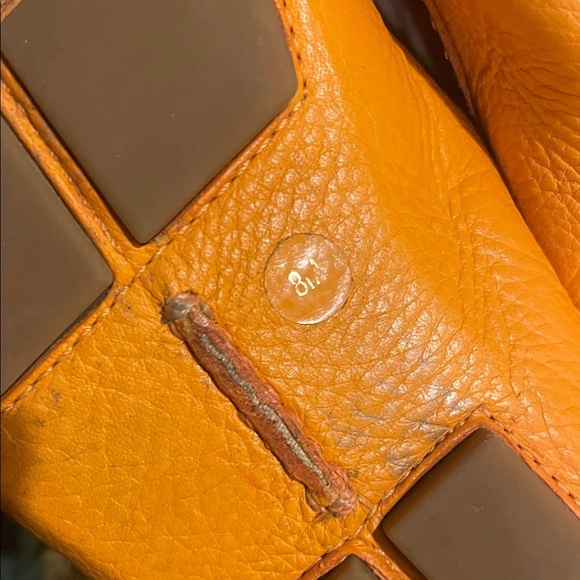 Womens Tory Burch Orange Stamped Leather Driving Loafer Flats - Picture 7 of 10